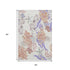 5' X 8' Cinnamon Ivory And Plum Geometric Washable Area Rug With UV Protection