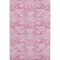 5' X 8' Pink And Ivory Geometric Washable Area Rug With UV Protection