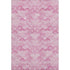 5' X 8' Pink And Ivory Geometric Washable Area Rug With UV Protection