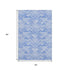 5' X 8' Blue And Ivory Geometric Washable Area Rug With UV Protection