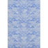 5' X 8' Blue And Ivory Geometric Washable Area Rug With UV Protection