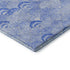 8' Blue And Ivory Geometric Washable Round Rug With UV Protection