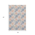 5' X 8' Peach Ivory And Navy Blue Geometric Washable Area Rug With UV Protection