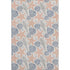 5' X 8' Peach Ivory And Navy Blue Geometric Washable Area Rug With UV Protection
