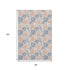8' X 10' Peach Ivory And Navy Blue Geometric Washable Area Rug With UV Protection