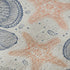 8' X 10' Peach Ivory And Navy Blue Geometric Washable Area Rug With UV Protection
