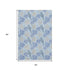 5' X 8' Blue And Beige Geometric Washable Area Rug With UV Protection
