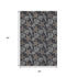 5' X 8' Midnight And Taupe Geometric Washable Area Rug With UV Protection