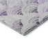 8' Purple Ivory And Gray Geometric Washable Round Rug With UV Protection