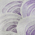 8' Purple Ivory And Gray Geometric Washable Round Rug With UV Protection