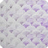 8' Purple Ivory And Gray Geometric Washable Round Rug With UV Protection