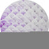 8' Purple Ivory And Gray Geometric Washable Round Rug With UV Protection