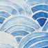 5' X 8' Blue Ivory And Gray Geometric Washable Area Rug With UV Protection