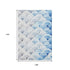 9' X 12' Blue Ivory And Gray Geometric Washable Area Rug With UV Protection