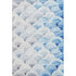 9' X 12' Blue Ivory And Gray Geometric Washable Area Rug With UV Protection