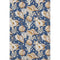 5' X 8' Blue Ivory And Beige Geometric Washable Area Rug With UV Protection
