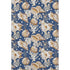 5' X 8' Blue Ivory And Beige Geometric Washable Area Rug With UV Protection