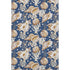 5' X 8' Blue Ivory And Beige Geometric Washable Area Rug With UV Protection