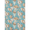 8' X 10' Aqua Ivory And Beige Geometric Washable Area Rug With UV Protection