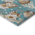 8' X 10' Aqua Ivory And Beige Geometric Washable Area Rug With UV Protection