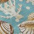 8' X 10' Aqua Ivory And Beige Geometric Washable Area Rug With UV Protection
