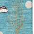 8' X 10' Aqua Ivory And Beige Geometric Washable Area Rug With UV Protection