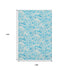 9' X 12' Aqua And Ivory Geometric Washable Area Rug With UV Protection