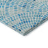 9' X 12' Aqua And Ivory Geometric Washable Area Rug With UV Protection