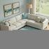 9' X 12' Aqua And Ivory Geometric Washable Area Rug With UV Protection
