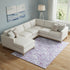 8' X 10' Purple And Ivory Geometric Washable Area Rug With UV Protection