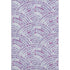8' X 10' Purple And Ivory Geometric Washable Area Rug With UV Protection