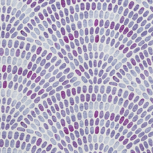 8' X 10' Purple And Ivory Geometric Washable Area Rug With UV Protection