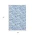 5' X 8' Blue And Ivory Geometric Washable Area Rug With UV Protection