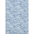 5' X 8' Blue And Ivory Geometric Washable Area Rug With UV Protection
