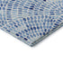 5' X 8' Blue And Ivory Geometric Washable Area Rug With UV Protection