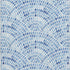 5' X 8' Blue And Ivory Geometric Washable Area Rug With UV Protection