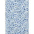 5' X 8' Blue And Ivory Geometric Washable Area Rug With UV Protection