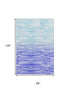 8' X 10' Blue And Ivory Geometric Washable Area Rug With UV Protection