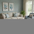 8' Peach Gray And Ivory Geometric Washable Round Rug With UV Protection