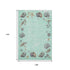 9' X 12' Green Light Blue And Beige Geometric Washable Area Rug With UV Protection