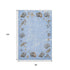 8' X 10' Blue Brown And Ivory Geometric Washable Area Rug With UV Protection