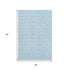 5' X 8' Blue And Ivory Geometric Washable Area Rug With UV Protection