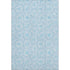 5' X 8' Blue And Ivory Geometric Washable Area Rug With UV Protection