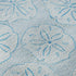 5' X 8' Blue And Ivory Geometric Washable Area Rug With UV Protection
