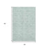 5' X 8' Green And Ivory Geometric Washable Area Rug With UV Protection