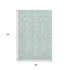 8' X 10' Green And Ivory Geometric Washable Area Rug With UV Protection
