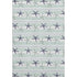 8' X 10' Aqua Navy Blue And Ivory Geometric Washable Area Rug With UV Protection
