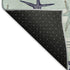 8' X 10' Aqua Navy Blue And Ivory Geometric Washable Area Rug With UV Protection
