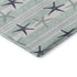 8' X 10' Aqua Navy Blue And Ivory Geometric Washable Area Rug With UV Protection