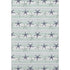 8' X 10' Aqua Navy Blue And Ivory Geometric Washable Area Rug With UV Protection